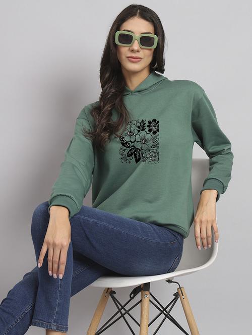 women printed long sleeve hooded sweatshirt - 22107510 - Very Small Image - 1
