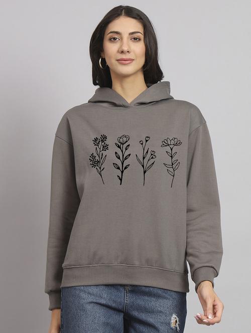 women printed long sleeve hooded sweatshirt - 22107513 - Very Small Image - 1