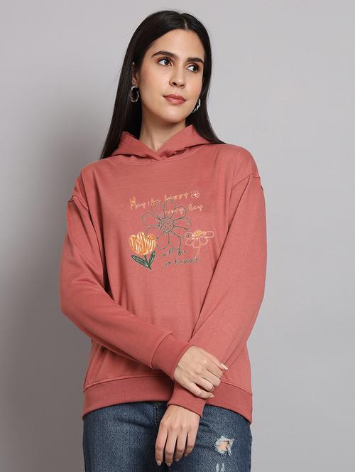 women printed long sleeve hooded sweatshirt - 22107515 - Very Small Image - 1