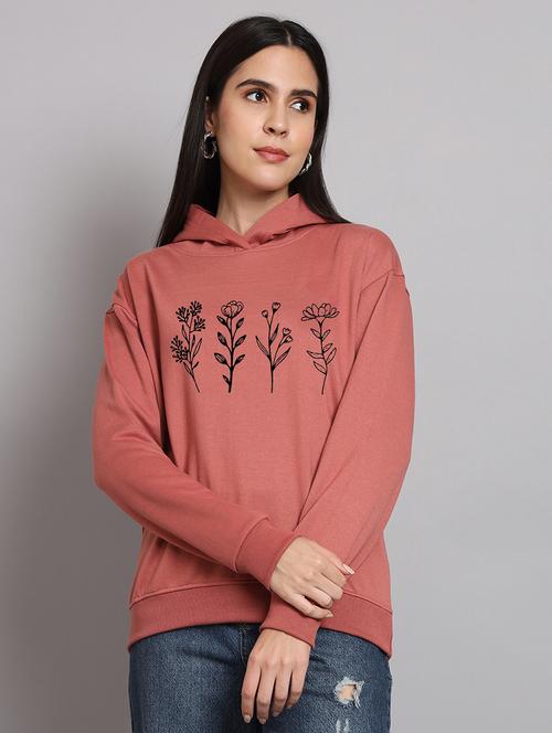 women printed long sleeve hooded sweatshirt - 22107516 - Very Small Image - 1