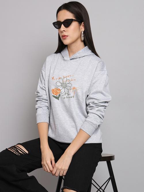 women printed long sleeve hooded sweatshirt - 22107521 - Very Small Image - 1