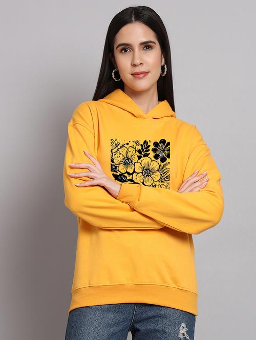 women printed long sleeve hooded sweatshirt - 22107526 - Very Small Image - 1