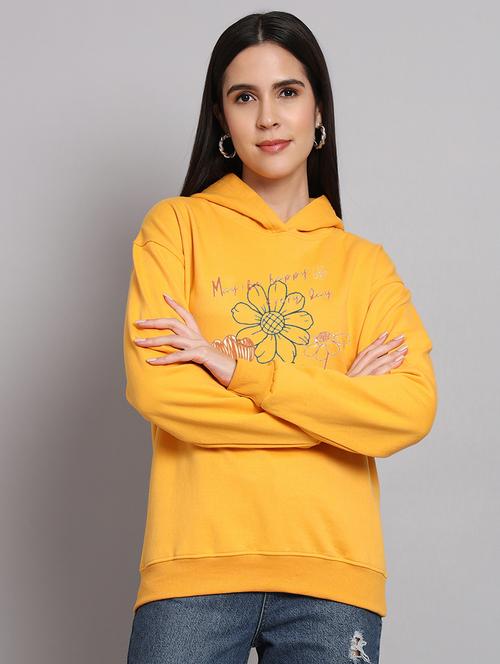 women printed long sleeve hooded sweatshirt - 22107529 - Very Small Image - 1