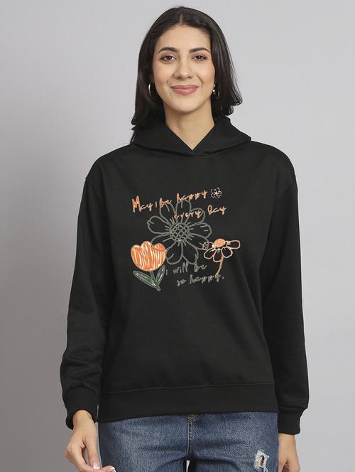 women printed long sleeve hooded sweatshirt - 22107530 - Very Small Image - 1