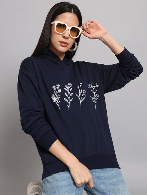 women printed long sleeve hooded sweatshirt - 22107536 - Very Small Image - 1