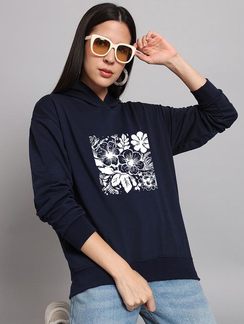 women printed long sleeve hooded sweatshirt - 22107537 - Very Small Image - 1