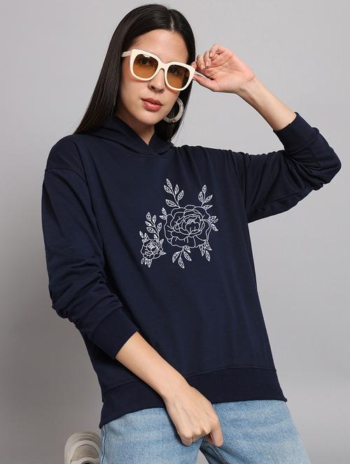 women printed long sleeve hooded sweatshirt - 22107538 - Very Small Image - 1