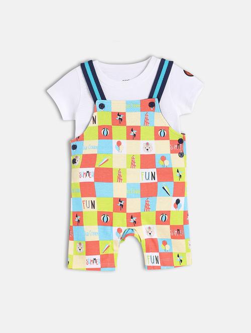 boys printed t-shirt and dungree set - 22107879 - Very Small Image - 1