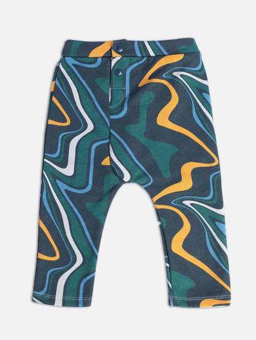 boys printed mid rise chinos - 22108021 - Very Small Image - 1
