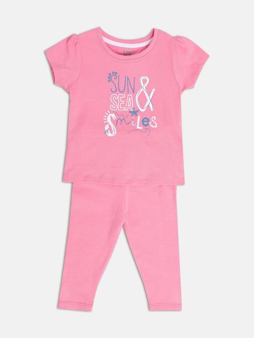 girls printed top & trouser co-ord set - 22108163 - Very Small Image - 1
