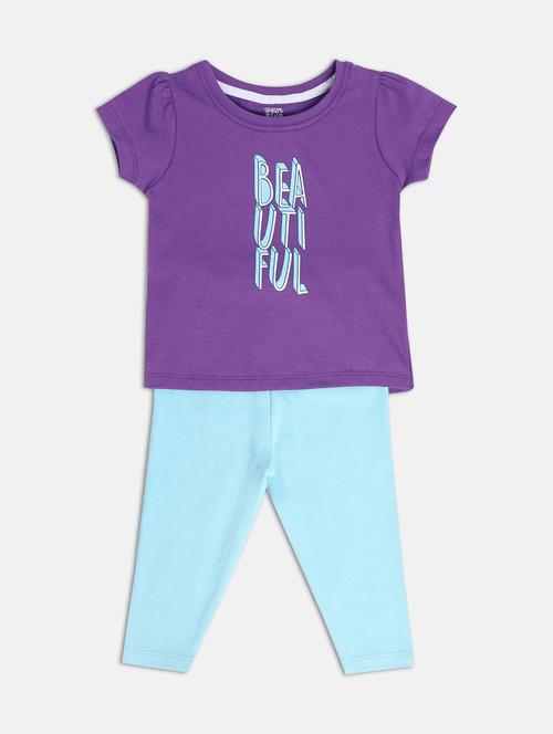 girls printed top & trouser co-ord set - 22108165 - Very Small Image - 1