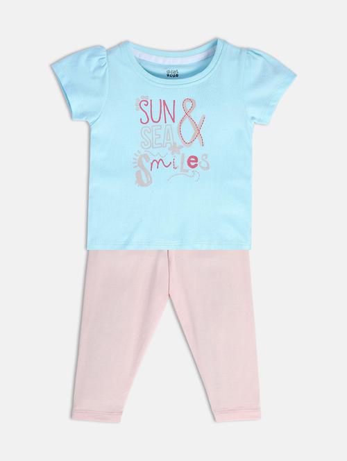 girls printed top & trouser co-ord set - 22108169 - Very Small Image - 1