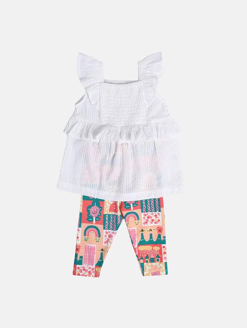 girls printed top & trouser co-ord set - 22108178 - Very Small Image - 1