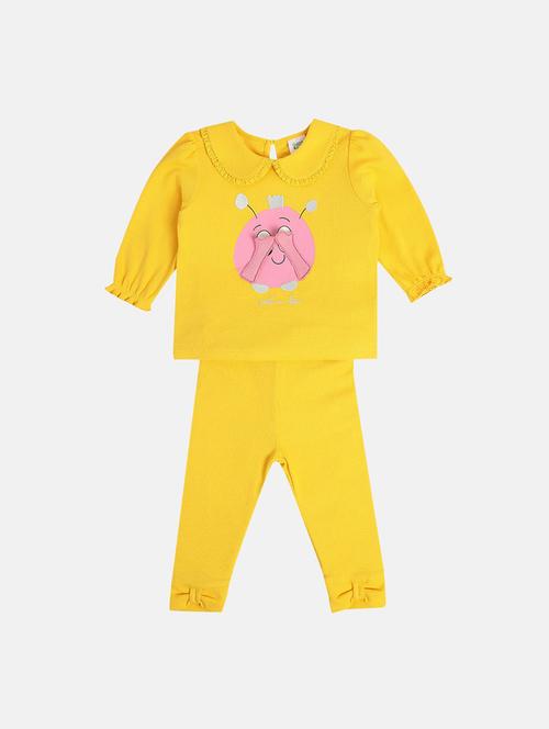 girls printed top and  trouser co-ord set - 22108186 - Very Small Image - 1