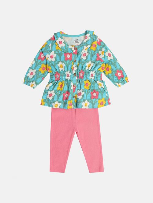 girls printed top & trouser co-ord set - 22108187 - Very Small Image - 1