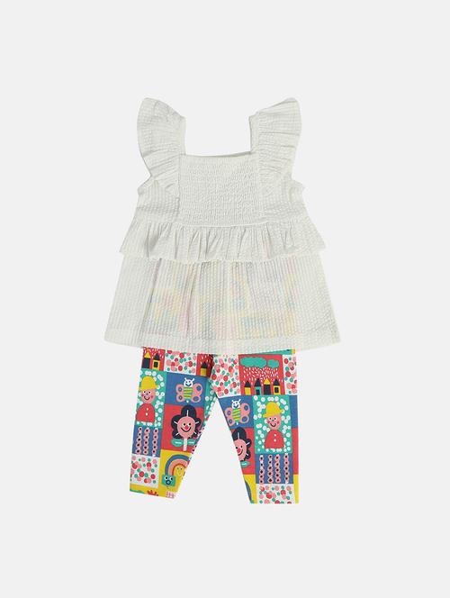 girls printed top & trouser co-ord set - 22108201 - Very Small Image - 1