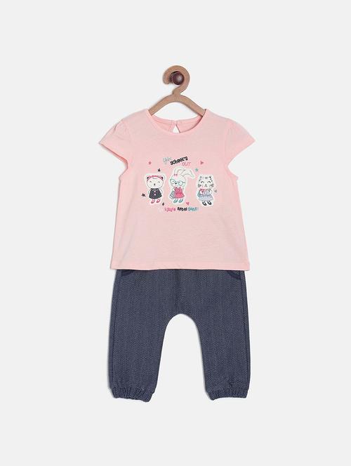 girls printed round neck full length set - 22108209 - Very Small Image - 1