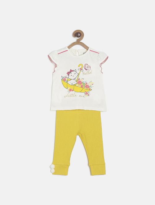 girls printed round neck full length set - 22108210 - Very Small Image - 1