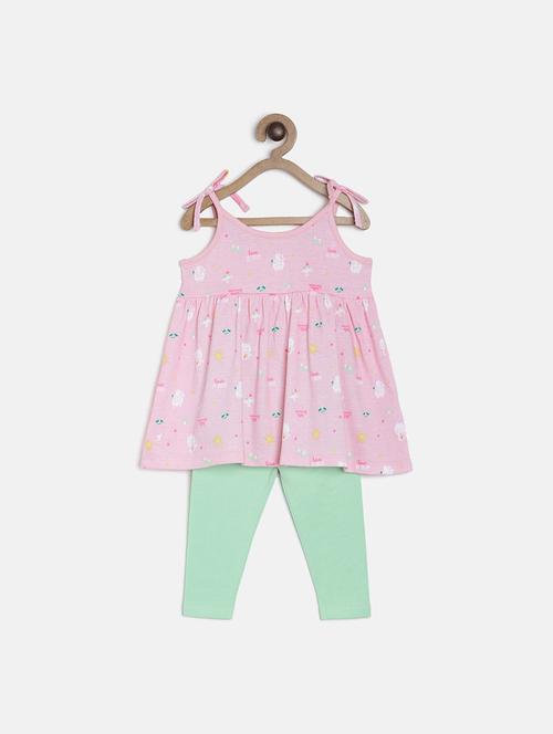 girls printed shoulder strap full length set - 22108213 - Very Small Image - 1