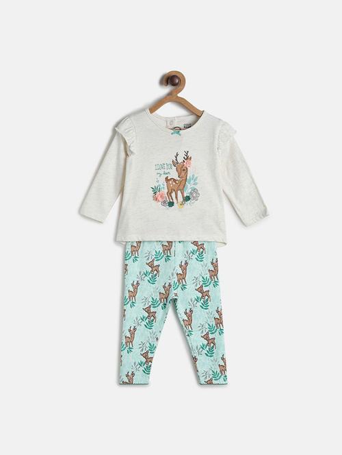girls printed top & trouser co-ord set - 22108214 - Very Small Image - 1