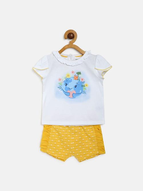 girls printed top & shorts co-ord set - 22108216 - Very Small Image - 1