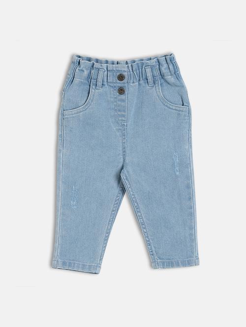 girls plain mid rise relaxed fit jeans - 22108267 - Very Small Image - 1