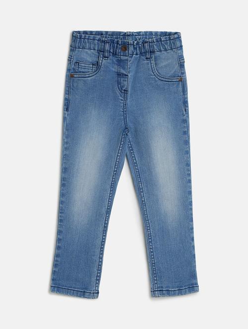 girls washed mid rise slim fit jeans - 22108270 - Very Small Image - 1