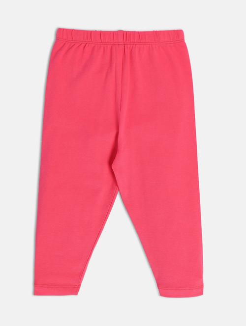 girls pink solid mid rise legging - 22108290 - Very Small Image - 1