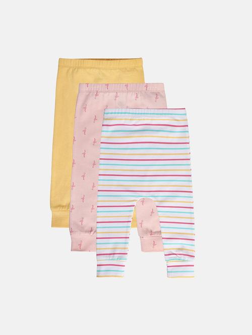 girls pack of 3 printed mid rise legging - 22108305 - Very Small Image - 1