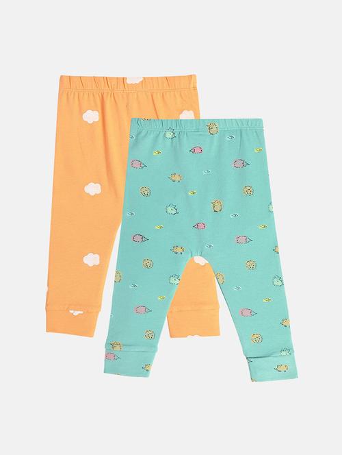 girls pack of 2 printed mid rise legging - 22108311 - Very Small Image - 1