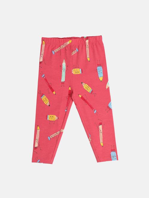 girls printed mid rise legging - 22108324 - Very Small Image - 1