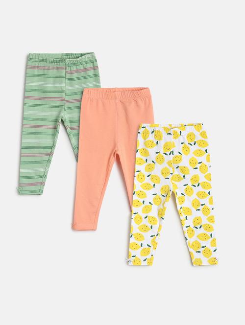 girls pack of 3 mid rise legging - 22108333 - Very Small Image - 1