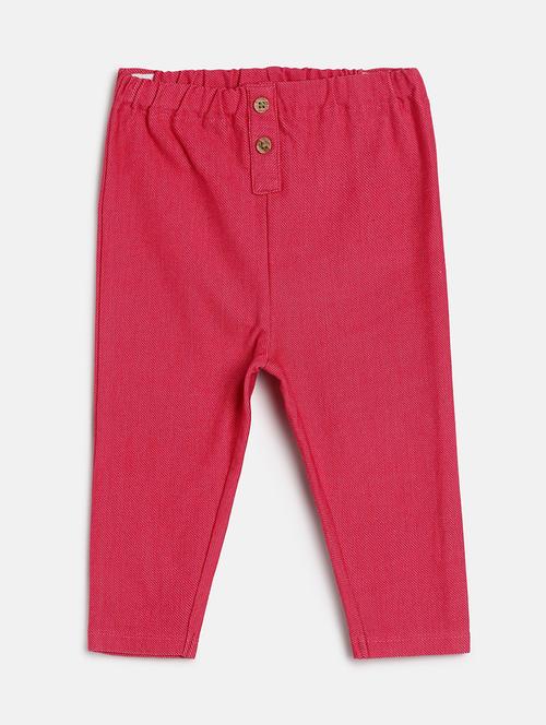 girls solid mid rise trouser - 22108374 - Very Small Image - 1