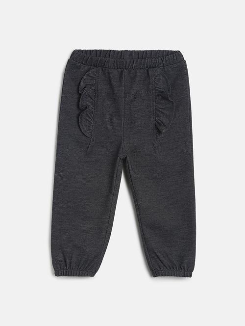 girls solid mid rise jogger - 22108375 - Very Small Image - 1