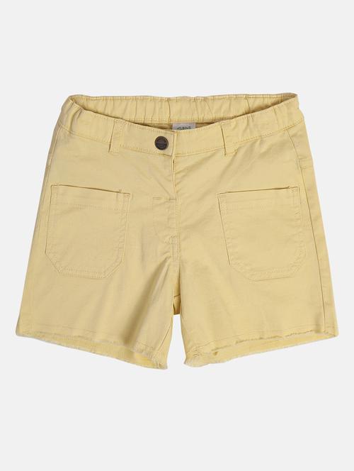 girls solid mid rise shorts - 22108398 - Very Small Image - 1