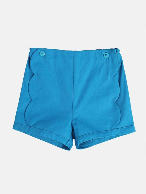 girls solid mid rise shorts - 22108406 - Very Small Image - 1
