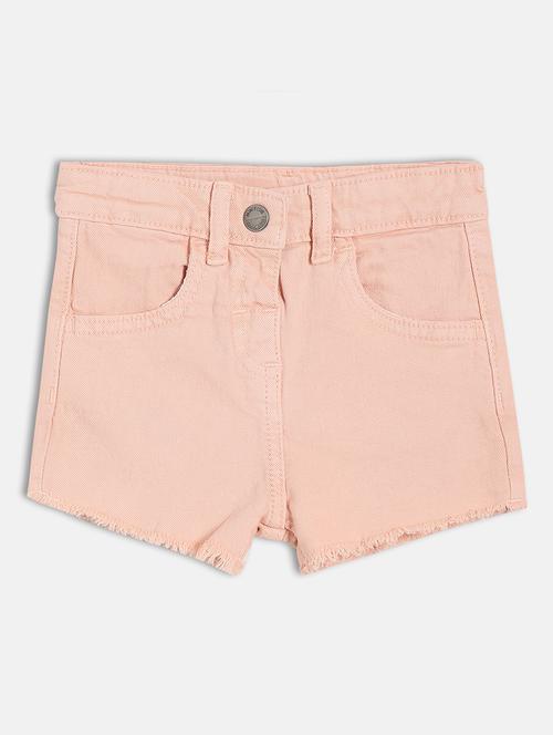 girls solid mid rise shorts - 22108421 - Very Small Image - 1