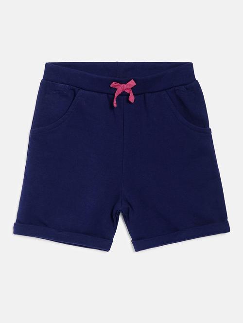 girls solid mid rise shorts - 22108435 - Very Small Image - 1