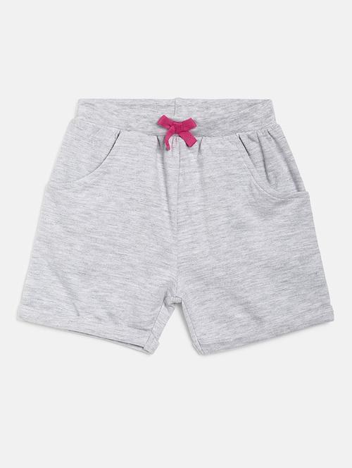 girls solid mid rise shorts - 22108437 - Very Small Image - 1