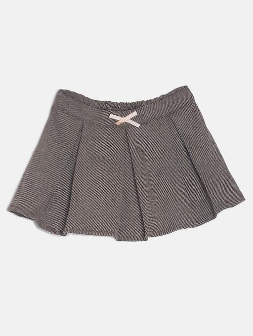 girl solid mid rise pleated skirt - 22108443 - Very Small Image - 1