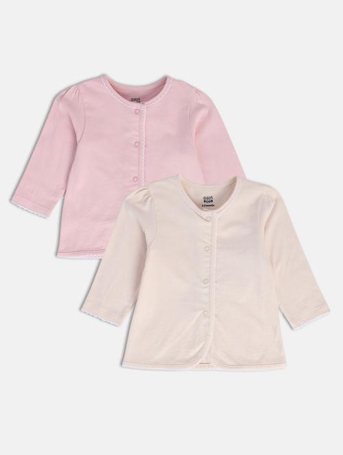 girls pack of 2 solid long sleeve top - 22108492 - Very Small Image - 1
