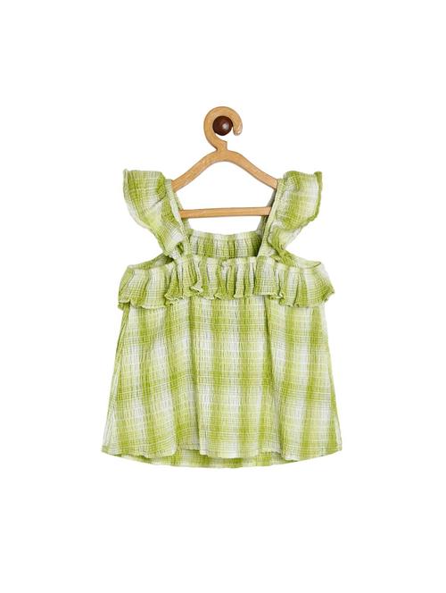 girls checkered sleeveless a-line top - 22108505 - Very Small Image - 1