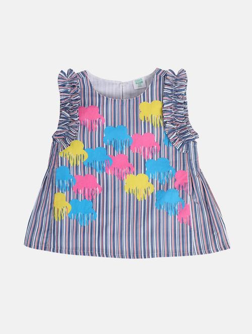girls printed round neck top - 22108507 - Very Small Image - 1