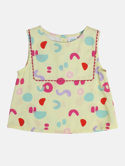 girls printed sleeveless a-line top - 22108513 - Very Small Image - 1