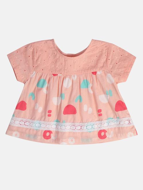 girls printed round neck top - 22108519 - Very Small Image - 1