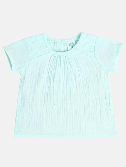 girls solid short sleeve top - 22108522 - Very Small Image - 1