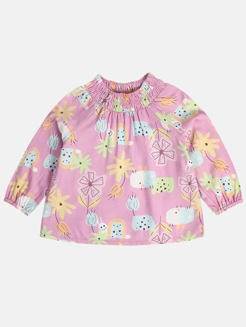 girls printed round neck top - 22108524 - Very Small Image - 1