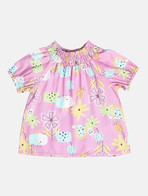 girls printed round neck top - 22108525 - Very Small Image - 1
