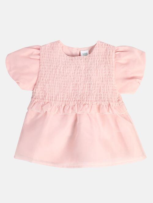 girls solid puff sleeve top - 22108535 - Very Small Image - 1