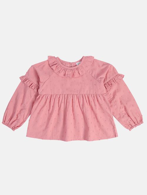 girls solid long sleeve peplum top - 22108536 - Very Small Image - 1